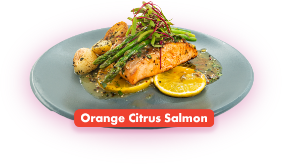 Salmón en salsa de naranja