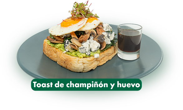 Toast de champiñón y huevo